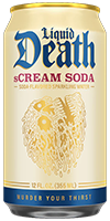 LIQUID DEATH Sparkling sCream Soda (image for) LIQUID DEATH Sparkling sCream Soda